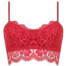 Load image into Gallery viewer, Summer Women Lace Sexy Top Sun Sleeveless Solid Tops  Unpadded Bralette Bra Bustier Zipper Back Club Crop Tank Plus Size S-XL