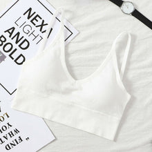Load image into Gallery viewer, New Womens Plain Strappy Back Tie Up Halter Neck Basic Bralet Vest Bra Crop Top Casual Stretch Elastic Soft Summer Clothes