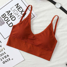 Load image into Gallery viewer, New Womens Plain Strappy Back Tie Up Halter Neck Basic Bralet Vest Bra Crop Top Casual Stretch Elastic Soft Summer Clothes
