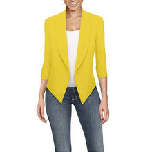 Load image into Gallery viewer, OEAK 2019 Ladies Blazer Long Sleeve Blaser Women Suit jackets Female Feminine Blazer Femme Solid Color Women Blazer Autumn