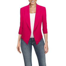 Load image into Gallery viewer, OEAK 2019 Ladies Blazer Long Sleeve Blaser Women Suit jackets Female Feminine Blazer Femme Solid Color Women Blazer Autumn