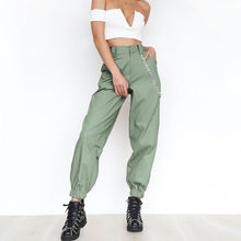 Load image into Gallery viewer, lITTHING S-3XL Plus Size Pants Women Casual High Waist Cargo Pants Women Loose Solid Trousers Pockets Elastic Waist Bottoms