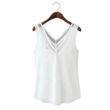 Load image into Gallery viewer, 2019 Newly Hot Sales Fashion Office Lady Chiffon Slim Loose V-Neck Sleeveless Vest Shirt Blouse Tops For Women Girls MSK66