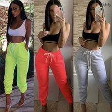 Load image into Gallery viewer, Womens Ladies Joggers Tracksuit Bottoms Trousers Slacks Gym Jogging Sweat Pants Jogger Pants Drawstring Elastic Waist Trousers