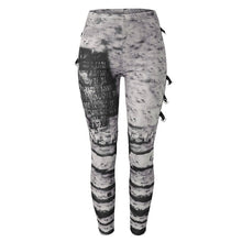 Load image into Gallery viewer, New Gothic Punk Style Women Rocker Pants Skinny Cool Long Pant Girls Autumn Elastic Waist Street Trousers Slim Fit Hole Bottoms