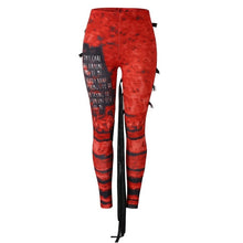Load image into Gallery viewer, New Gothic Punk Style Women Rocker Pants Skinny Cool Long Pant Girls Autumn Elastic Waist Street Trousers Slim Fit Hole Bottoms