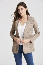Load image into Gallery viewer, 2019 Vintage Single Button Plaid Women&#39;s Blazer Pockets Jackets Female Retro Suits Coat Feminino blazers Outerwear High Quality