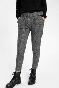 DeFacto Woman Autumn Stylish Grid Long Pants Women Pencil Pant Casual Fashion Female Bottoms Trousers-K6890AZ18WN