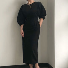 Load image into Gallery viewer, Elegant Ladies Office Dress Fashion Sexy  Solid Color Dress Women Slim Midi Dress Vestidos OL