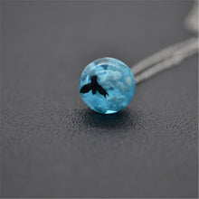 Load image into Gallery viewer, Chic Transparent Resin Rould Ball Moon Pendant Necklace Women Blue Sky White Cloud Chain Necklace Fashion Jewelry Gifts for Girl