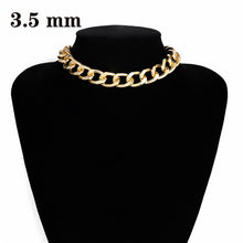 Load image into Gallery viewer, Punk Miami Cuban Choker Necklace Collar Statement Hip Hop Big Chunky Aluminum Gold Color Thick Chain Necklace Women Jewelry