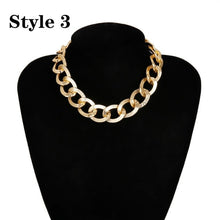 Load image into Gallery viewer, Punk Miami Cuban Choker Necklace Collar Statement Hip Hop Big Chunky Aluminum Gold Color Thick Chain Necklace Women Jewelry