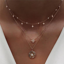 Load image into Gallery viewer, Boho Multi-element Crystal Necklaces For Women Fashion Gold Necklace Vintage Multiple Layers Pendant Necklace Jewelry Gift