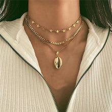 Load image into Gallery viewer, Boho Multi-element Crystal Necklaces For Women Fashion Gold Necklace Vintage Multiple Layers Pendant Necklace Jewelry Gift