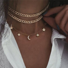 Load image into Gallery viewer, Boho Multi-element Crystal Necklaces For Women Fashion Gold Necklace Vintage Multiple Layers Pendant Necklace Jewelry Gift