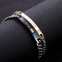 Load image into Gallery viewer, Women Silver Color Rose Gold Bracelet for Female Crystal Heart Charm Bracelet Women Bridal Wedding Fine Jewelry Gift