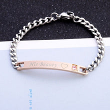 Load image into Gallery viewer, Women Silver Color Rose Gold Bracelet for Female Crystal Heart Charm Bracelet Women Bridal Wedding Fine Jewelry Gift