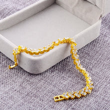 Load image into Gallery viewer, Women Silver Color Rose Gold Bracelet for Female Crystal Heart Charm Bracelet Women Bridal Wedding Fine Jewelry Gift