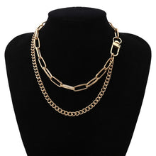 Load image into Gallery viewer, Punk Miami Cuban Choker Necklace Collar Statement Hip Hop Big Chunky Aluminum Gold Color Thick Chain Necklace Women Jewelry