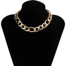 Load image into Gallery viewer, Punk Miami Cuban Choker Necklace Collar Statement Hip Hop Big Chunky Aluminum Gold Color Thick Chain Necklace Women Jewelry