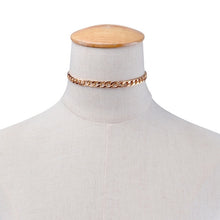 Load image into Gallery viewer, Punk Miami Cuban Choker Necklace Collar Statement Hip Hop Big Chunky Aluminum Gold Color Thick Chain Necklace Women Jewelry