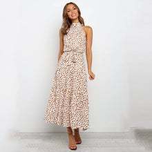 Load image into Gallery viewer, Summer Long Dress Polka Dot Casual Dresses Black Sexy Halter Strapless New 2020 Yellow Sundress Vacation Clothes For Women