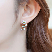 Load image into Gallery viewer, 2020 New Fashion Simulated Pearls Pendient  Angel Wings Leaf Feather Flowers Stud Earrings For Women Wedding Jewelry