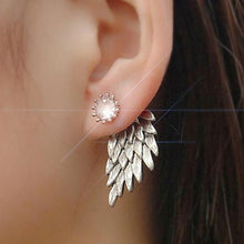 Load image into Gallery viewer, 2020 New Fashion Simulated Pearls Pendient  Angel Wings Leaf Feather Flowers Stud Earrings For Women Wedding Jewelry