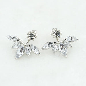 2020 New Fashion Simulated Pearls Pendient  Angel Wings Leaf Feather Flowers Stud Earrings For Women Wedding Jewelry