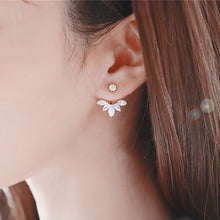 Load image into Gallery viewer, 2020 New Fashion Simulated Pearls Pendient  Angel Wings Leaf Feather Flowers Stud Earrings For Women Wedding Jewelry