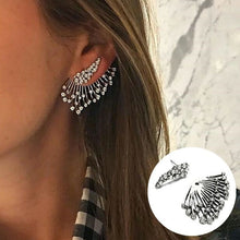 Load image into Gallery viewer, 2020 New Fashion Simulated Pearls Pendient  Angel Wings Leaf Feather Flowers Stud Earrings For Women Wedding Jewelry