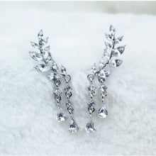 Load image into Gallery viewer, 2020 New Fashion Simulated Pearls Pendient  Angel Wings Leaf Feather Flowers Stud Earrings For Women Wedding Jewelry