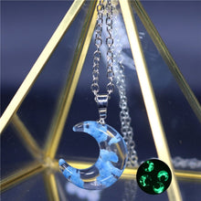 Load image into Gallery viewer, Chic Transparent Resin Rould Ball Moon Pendant Necklace Women Blue Sky White Cloud Chain Necklace Fashion Jewelry Gifts for Girl