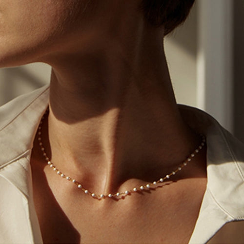 15 Style Simple Pearl Bead Chain Choker Necklace  Crystal Leaf Tassel Necklace For Women Fashion Sex Jewelry Prom Accessories