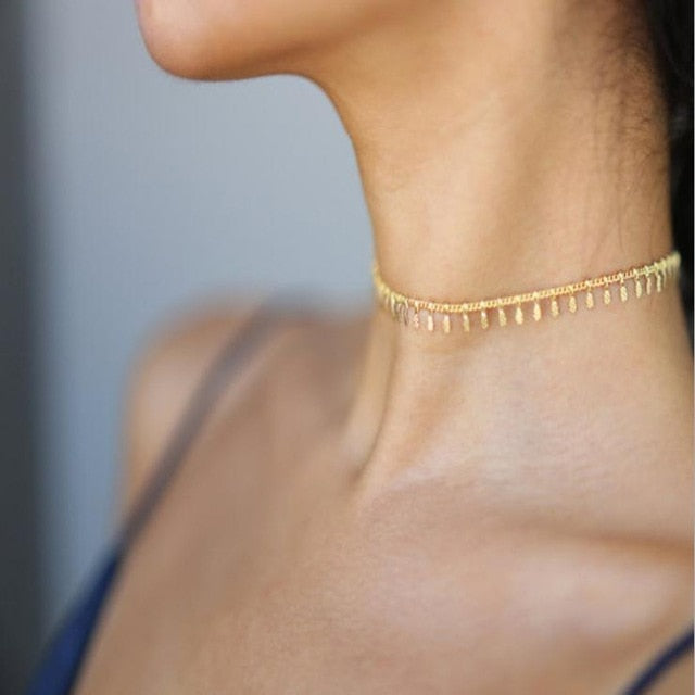 15 Style Simple Pearl Bead Chain Choker Necklace  Crystal Leaf Tassel Necklace For Women Fashion Sex Jewelry Prom Accessories