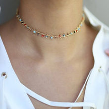 Load image into Gallery viewer, 15 Style Simple Pearl Bead Chain Choker Necklace  Crystal Leaf Tassel Necklace For Women Fashion Sex Jewelry Prom Accessories