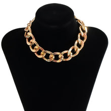 Load image into Gallery viewer, Punk Miami Cuban Choker Necklace Collar Statement Hip Hop Big Chunky Aluminum Gold Color Thick Chain Necklace Women Jewelry