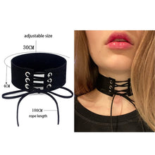 Load image into Gallery viewer, Sexy Trendy Vintage Charm Round Gothic Collar Necklaces Jewelry Gift Gothic Leather Heart Harajuku Women Punk Choker Necklace