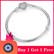 Load image into Gallery viewer, BAOPON High Quality Authentic Silver Color Snake Chain Fine Bracelet Fit European Charm Bracelet for Women DIY Jewelry Making