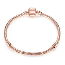 Load image into Gallery viewer, BAOPON High Quality Authentic Silver Color Snake Chain Fine Bracelet Fit European Charm Bracelet for Women DIY Jewelry Making