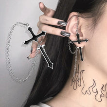 Load image into Gallery viewer, New Fashion Punk Butterfly Clip Earring for Teens Women Men Ear Cuffs Zinc Alloy Cool Jewelry Vintage Retro Chain Earings Metal