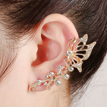 Load image into Gallery viewer, New Fashion Punk Butterfly Clip Earring for Teens Women Men Ear Cuffs Zinc Alloy Cool Jewelry Vintage Retro Chain Earings Metal