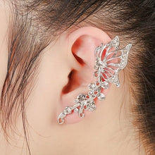 Load image into Gallery viewer, New Fashion Punk Butterfly Clip Earring for Teens Women Men Ear Cuffs Zinc Alloy Cool Jewelry Vintage Retro Chain Earings Metal