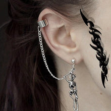Load image into Gallery viewer, New Fashion Punk Butterfly Clip Earring for Teens Women Men Ear Cuffs Zinc Alloy Cool Jewelry Vintage Retro Chain Earings Metal