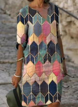 Load image into Gallery viewer, Fashion casual dress large size loose dress temperamental mid-sleeve dress
