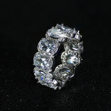 Load image into Gallery viewer, luxury 925 sterling silver wedding band eternity ring for women big gift for ladies love wholesale lots bulk jewelry R4577