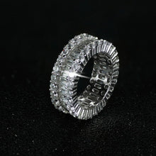 Load image into Gallery viewer, luxury 925 sterling silver wedding band eternity ring for women big gift for ladies love wholesale lots bulk jewelry R4577
