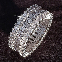 Load image into Gallery viewer, luxury 925 sterling silver wedding band eternity ring for women big gift for ladies love wholesale lots bulk jewelry R4577