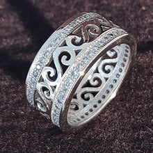 Load image into Gallery viewer, luxury 925 sterling silver wedding band eternity ring for women big gift for ladies love wholesale lots bulk jewelry R4577