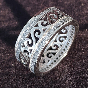 luxury 925 sterling silver wedding band eternity ring for women big gift for ladies love wholesale lots bulk jewelry R4577